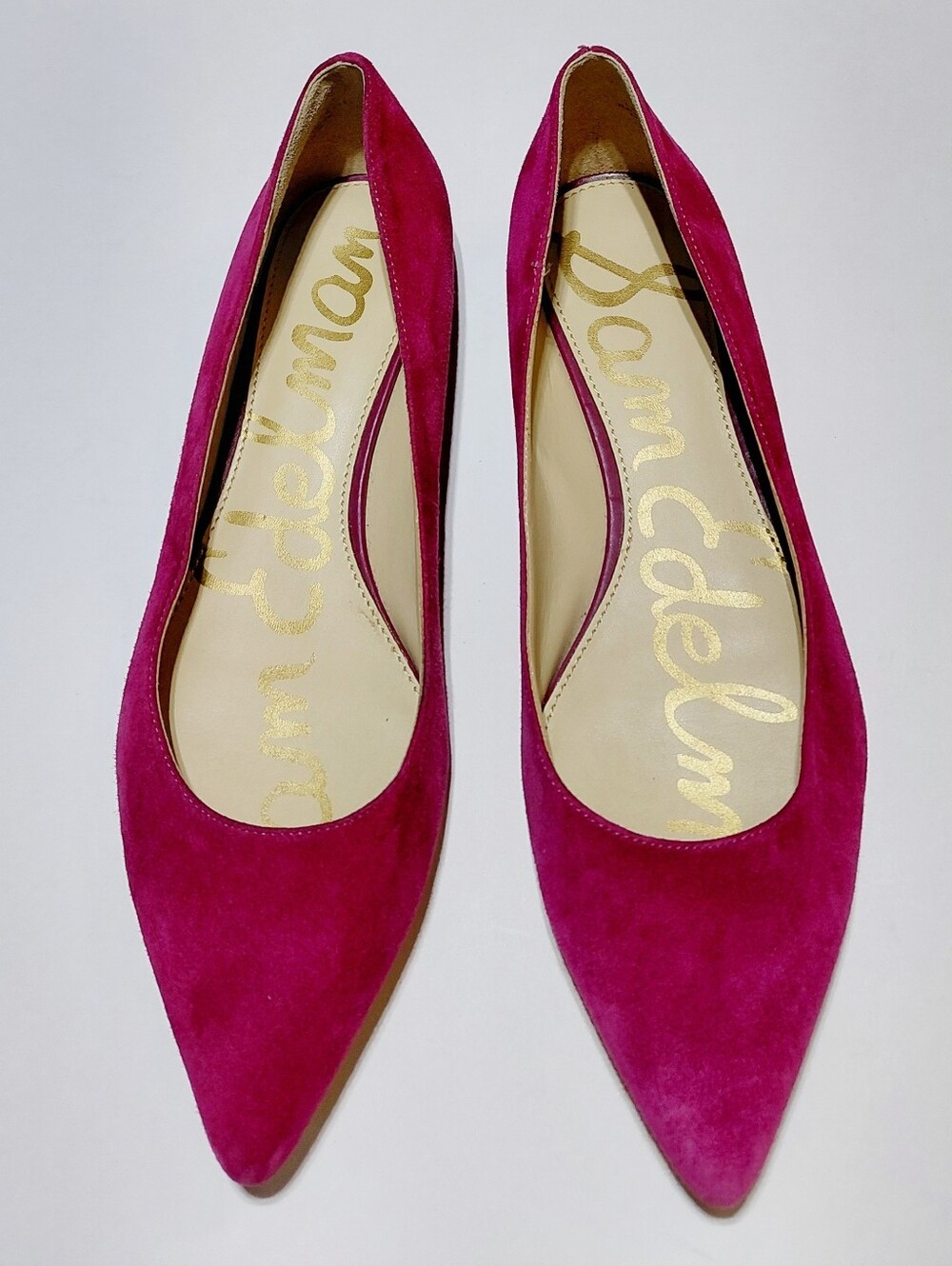 SAM EDELMAN Women’s Reyanne  Pointed Toe  Pink Leather Spike Flats  Size 9M